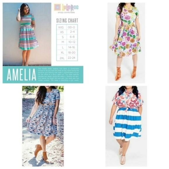 LuLaRoe Amelia Dress - Size L - GUC - Picture 3 of 7